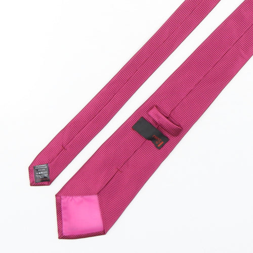 NEXT Mens Pink Grenadine Polyester Pointed Tie One Size