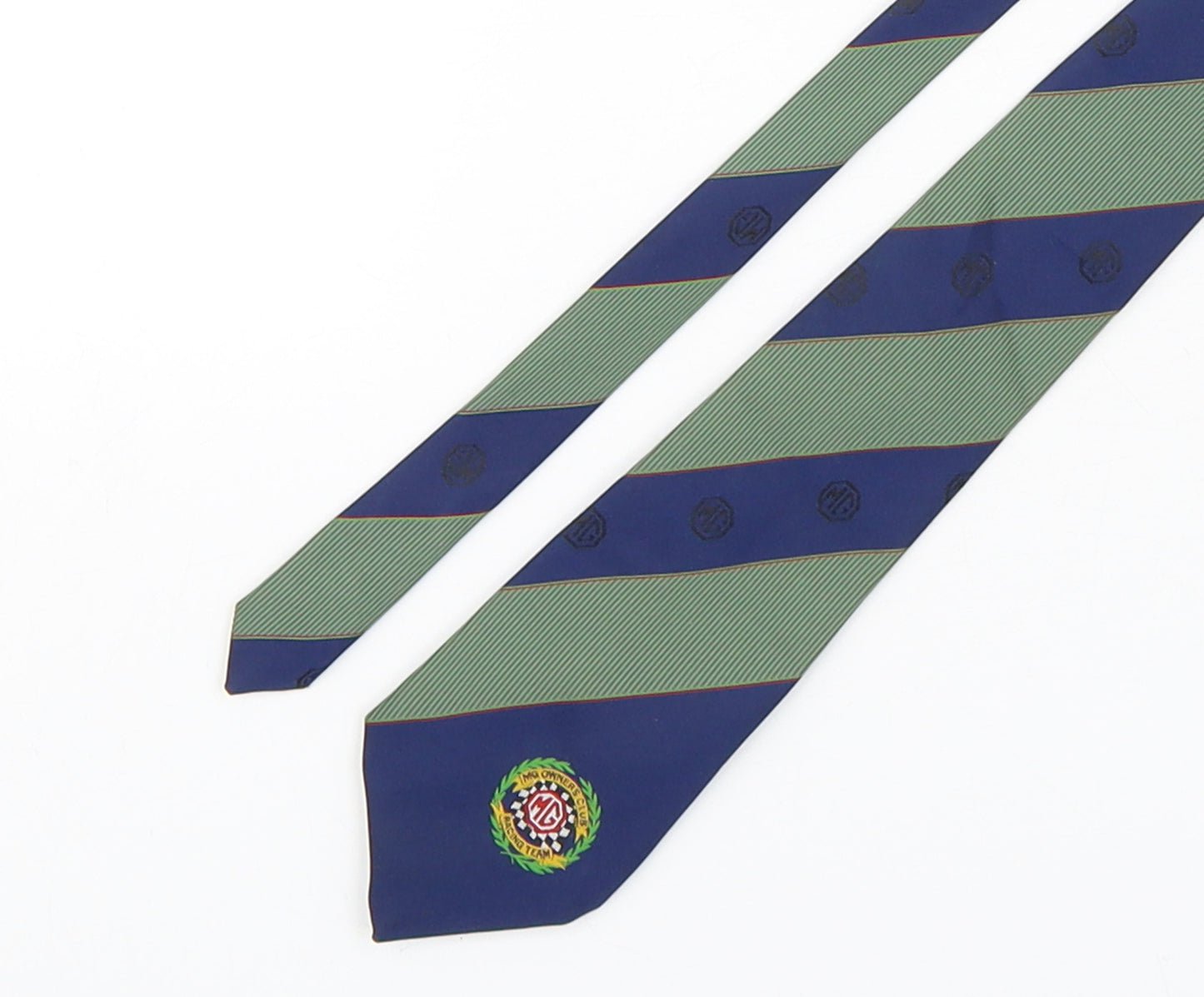 MG Mens Multicoloured Striped Polyester Pointed Tie One Size - MG Owners Club