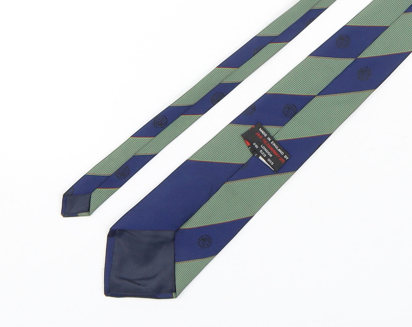 MG Mens Multicoloured Striped Polyester Pointed Tie One Size - MG Owners Club