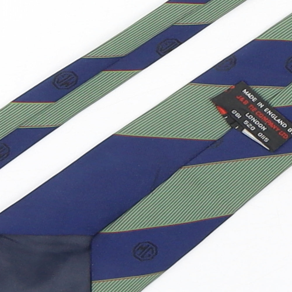 MG Mens Multicoloured Striped Polyester Pointed Tie One Size - MG Owners Club