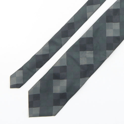 Eduardo Lugi Mens Multicoloured Plaids & Checks Silk Pointed Tie One Size