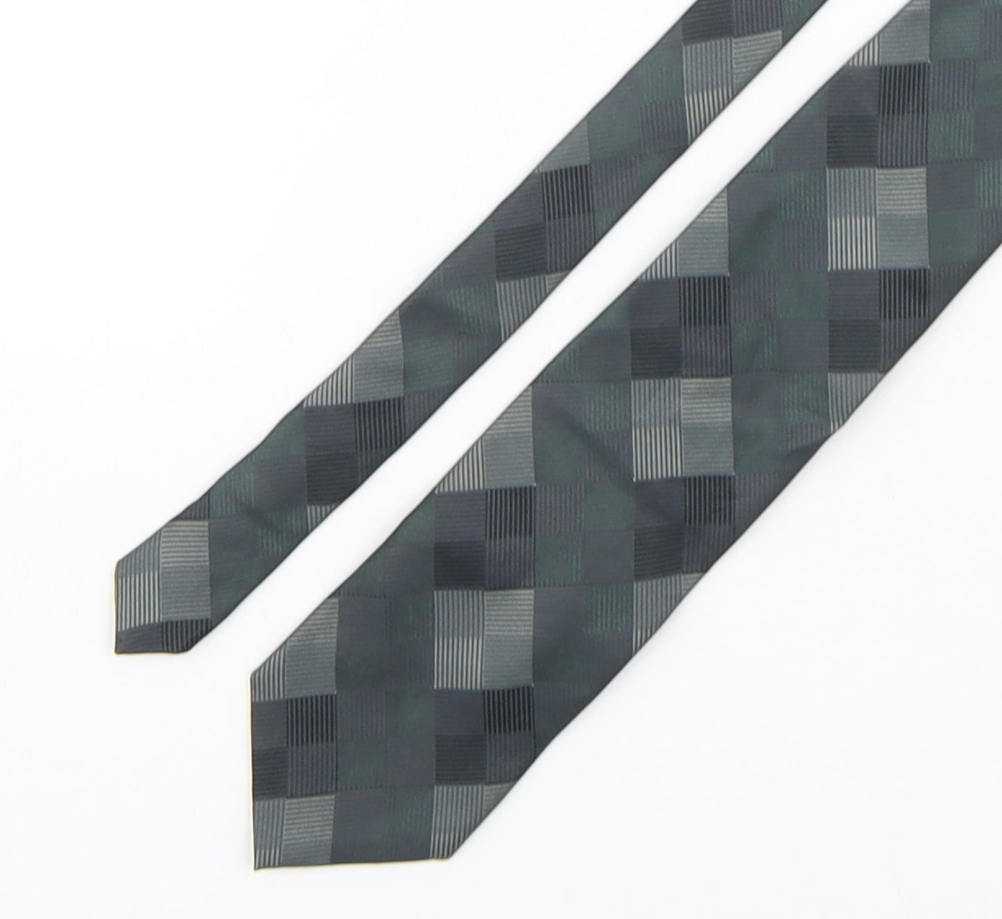 Eduardo Lugi Mens Multicoloured Plaids & Checks Silk Pointed Tie One Size