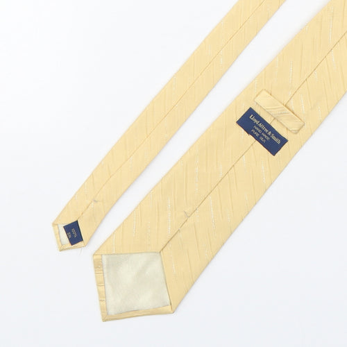 Lloyd Attree & Smith Mens Gold Striped Silk Pointed Tie One Size