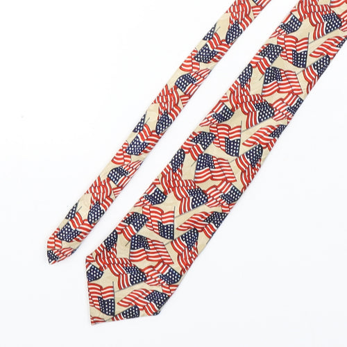 A.Rogers Mens Multicoloured Striped Polyester Pointed Tie One Size - USA
