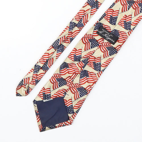 A.Rogers Mens Multicoloured Striped Polyester Pointed Tie One Size - USA