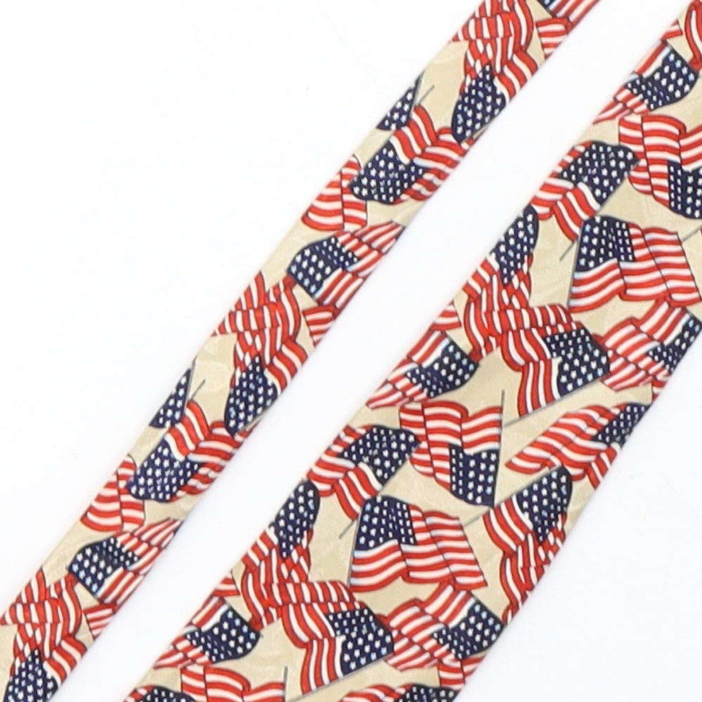 A.Rogers Mens Multicoloured Striped Polyester Pointed Tie One Size - USA