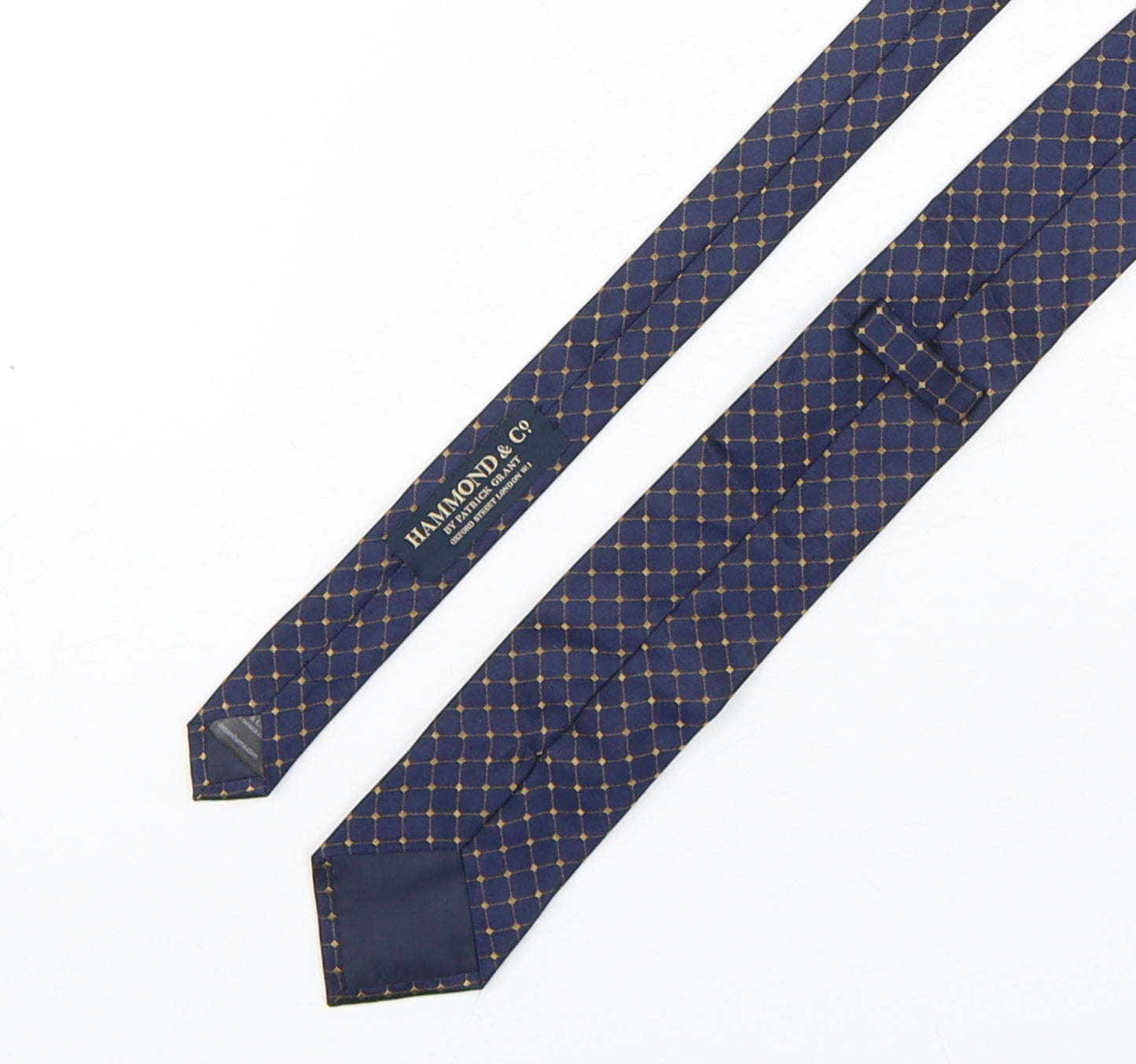 Hammond & CO Mens Multicoloured Plaids & Checks Silk Pointed Tie One Size