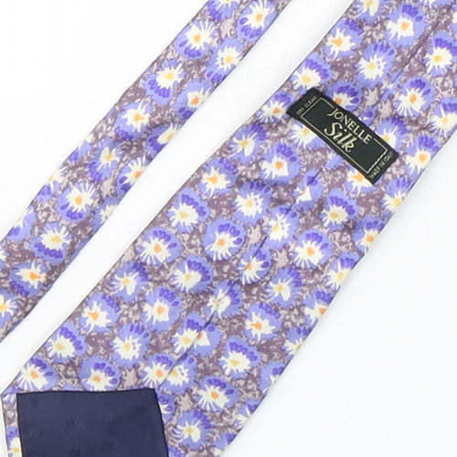 Jonelle  Mens Multicoloured Geometric Silk Pointed Tie One Size