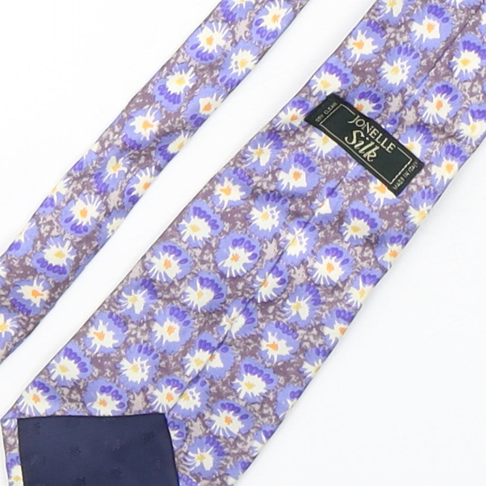 Jonelle  Mens Multicoloured Geometric Silk Pointed Tie One Size