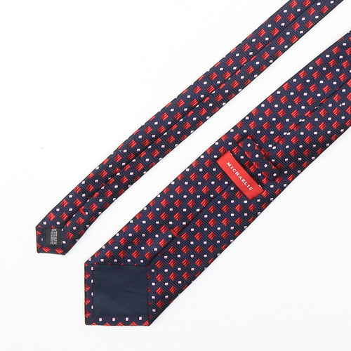 Michaelis Mens Multicoloured Geometric Silk Pointed Tie One Size
