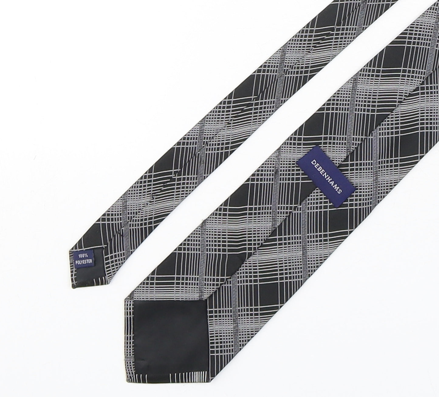 Debenhams Mens Multicoloured Plaids & Checks Polyester Pointed Tie One Size