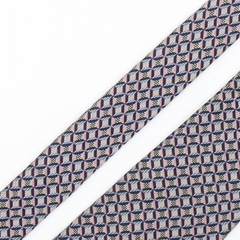 Gieves & Hawkes Mens Multicoloured Geometric Silk Pointed Tie One Size