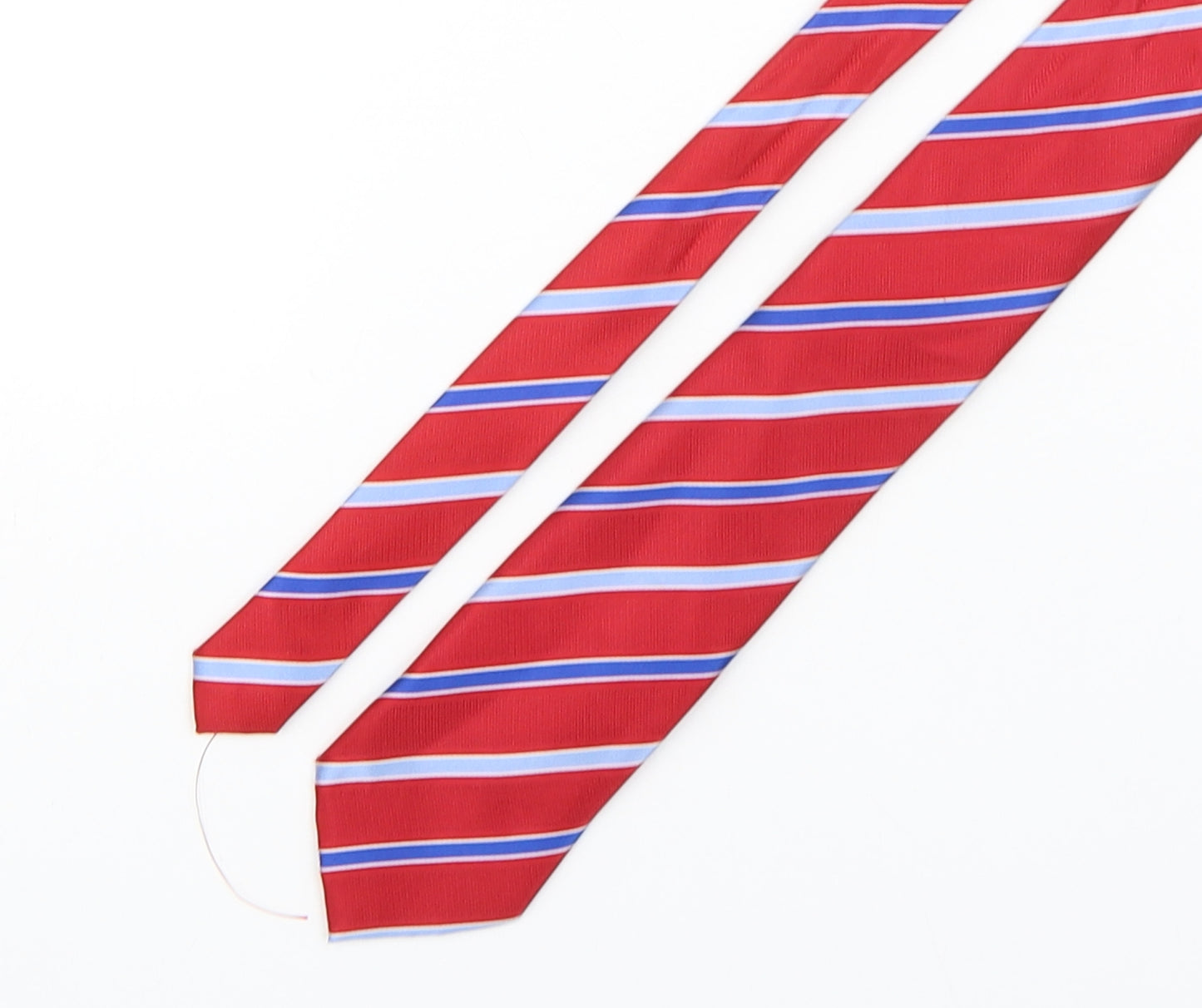 Thomas Nash Mens Multicoloured Striped Polyester Pointed Tie One Size
