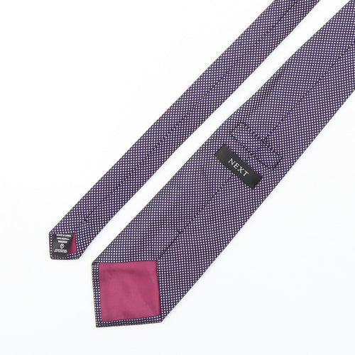 NEXT Mens Multicoloured Plaids & Checks Silk Pointed Tie One Size