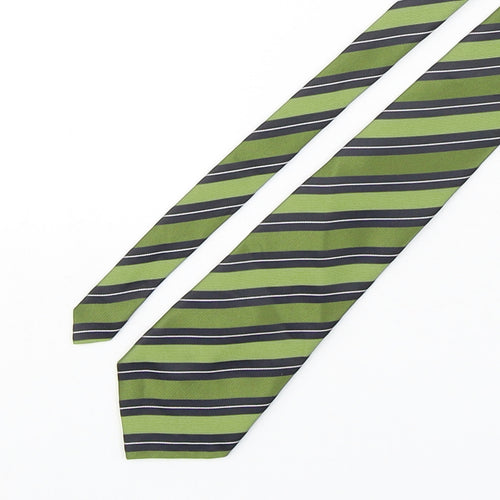 1860 Mens Multicoloured Striped Polyester Pointed Tie One Size
