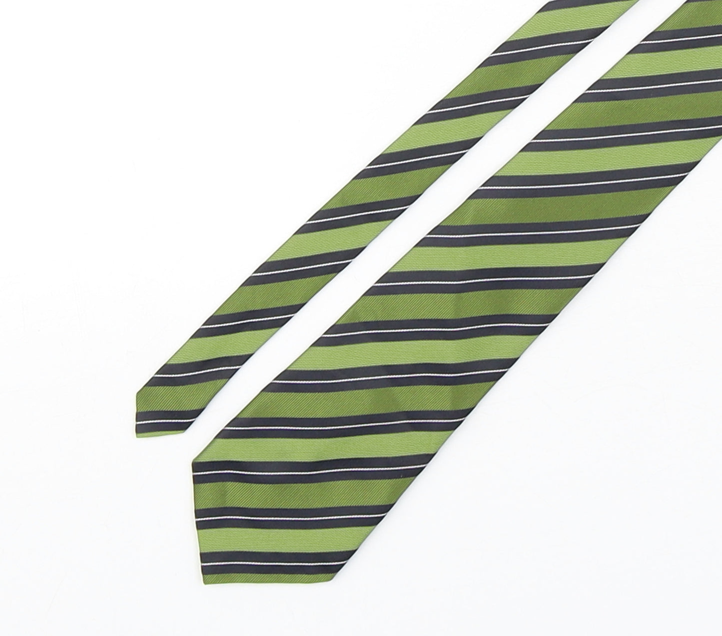 1860 Mens Multicoloured Striped Polyester Pointed Tie One Size