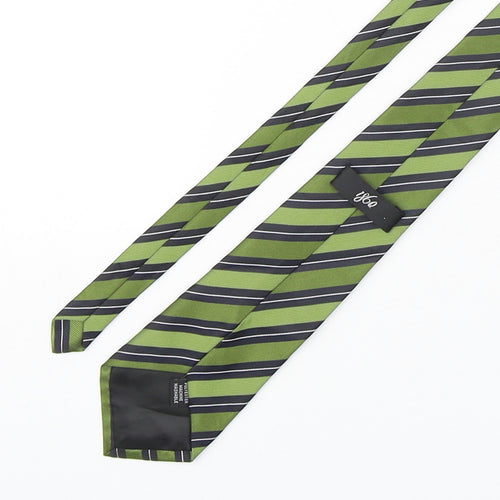 1860 Mens Multicoloured Striped Polyester Pointed Tie One Size