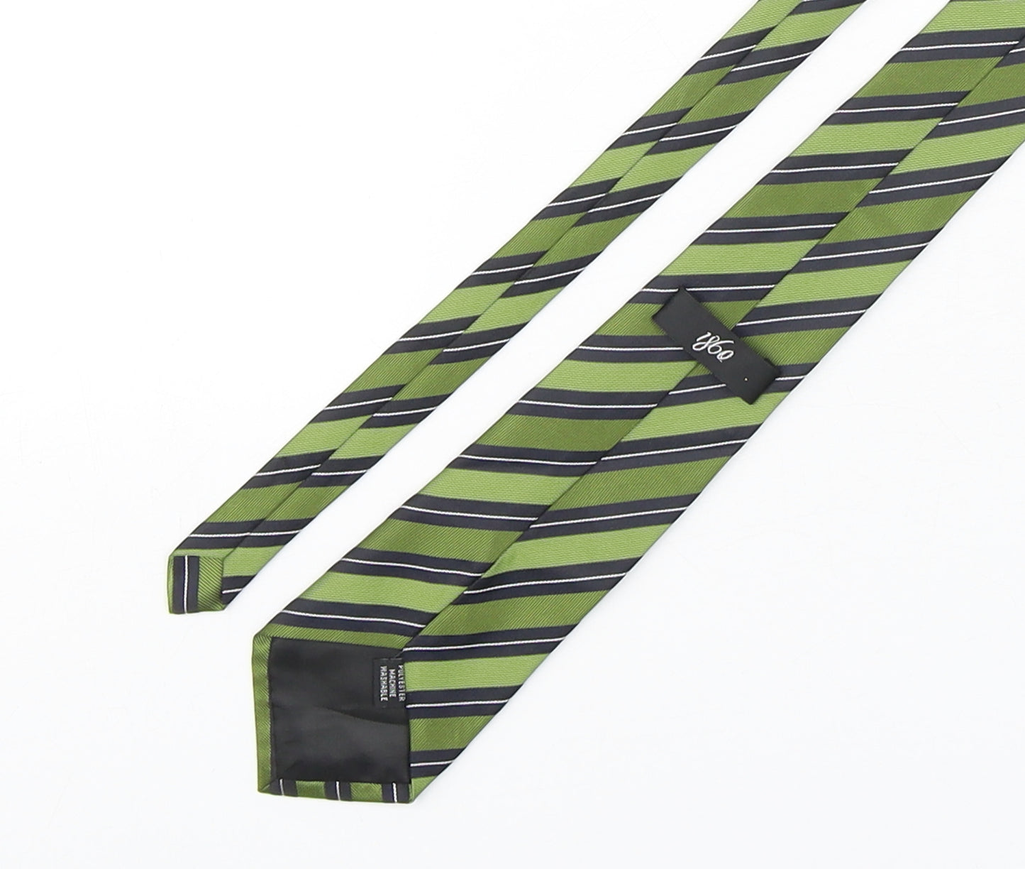 1860 Mens Multicoloured Striped Polyester Pointed Tie One Size