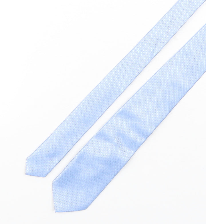 Burton  Mens Blue Grenadine Polyester Pointed Tie One Size