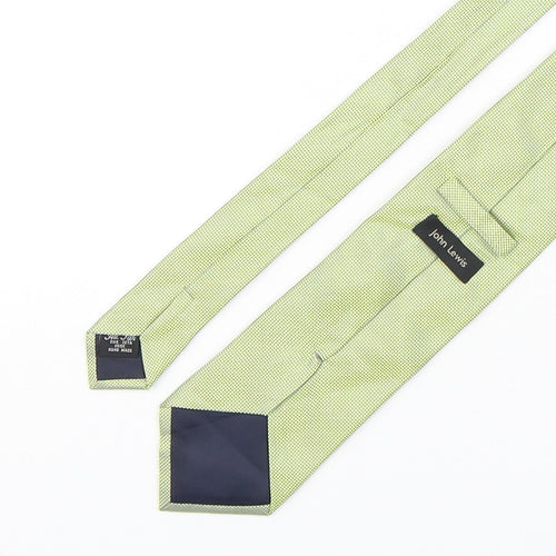 John Lewis  Mens Green Grenadine Silk Pointed Tie One Size