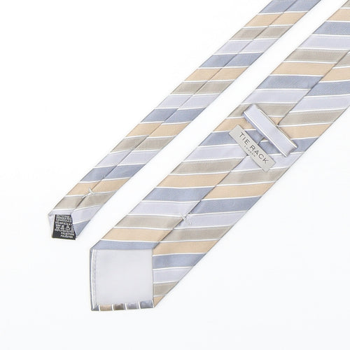 Tie Rack  Mens Multicoloured Striped Polyester Pointed Tie One Size