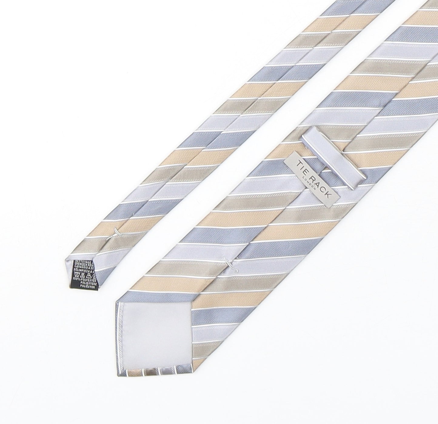Tie Rack  Mens Multicoloured Striped Polyester Pointed Tie One Size