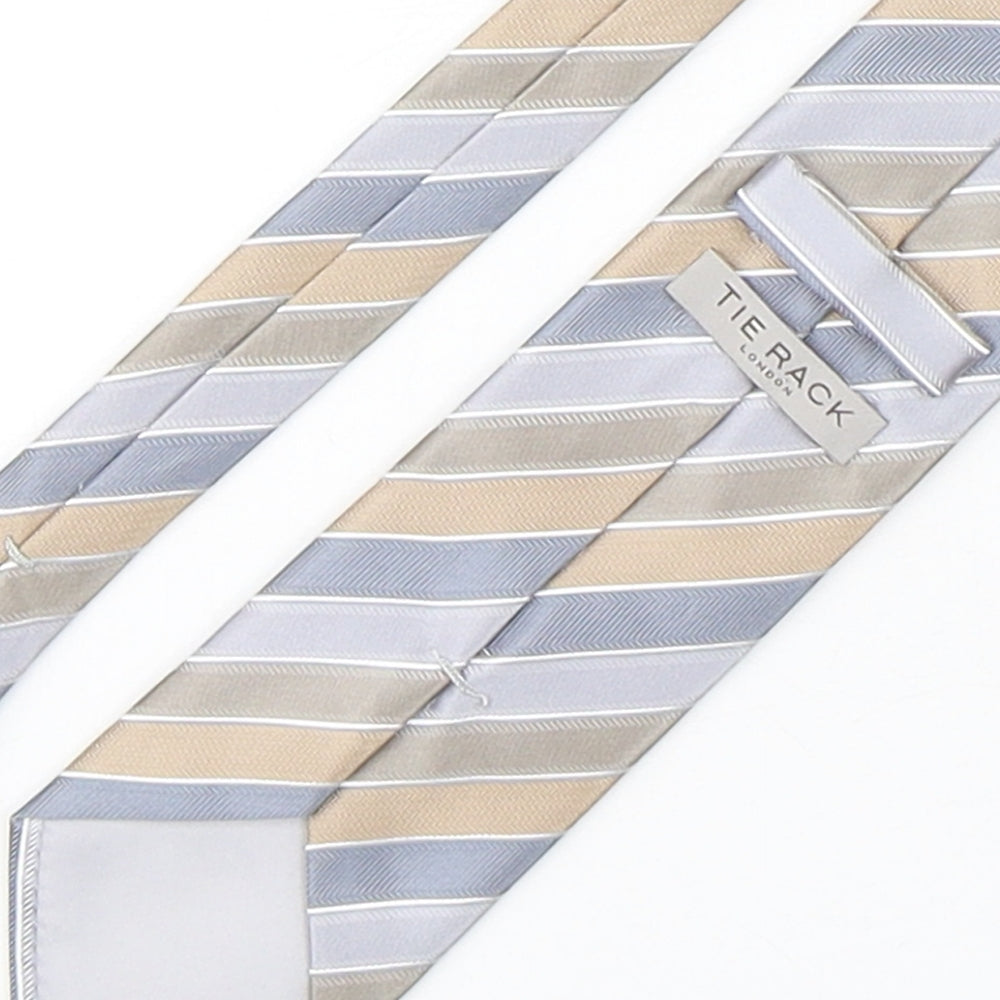 Tie Rack  Mens Multicoloured Striped Polyester Pointed Tie One Size