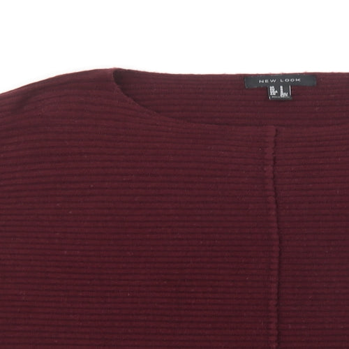 New Look Womens Purple Crew Neck  Acrylic Pullover Jumper Size S