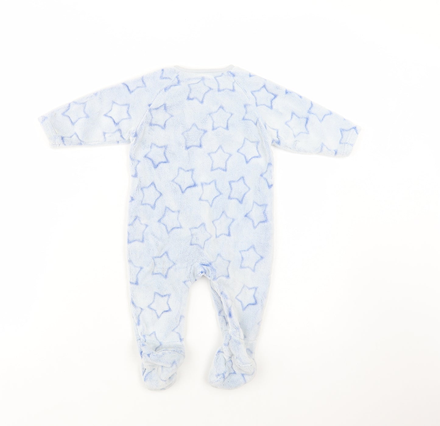NEXT Baby Blue Geometric Polyester Babygrow One-Piece Size 3-6 Months  Zip - Star Pattern