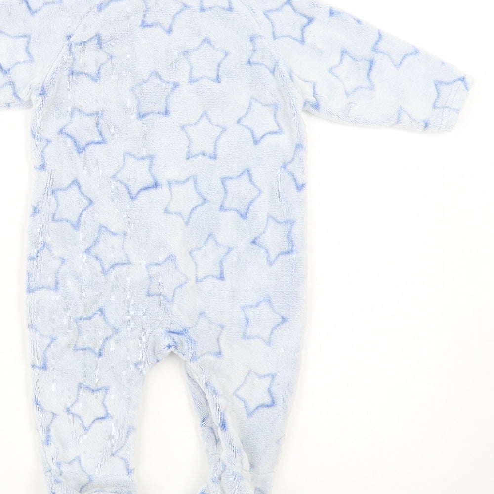 NEXT Baby Blue Geometric Polyester Babygrow One-Piece Size 3-6 Months  Zip - Star Pattern