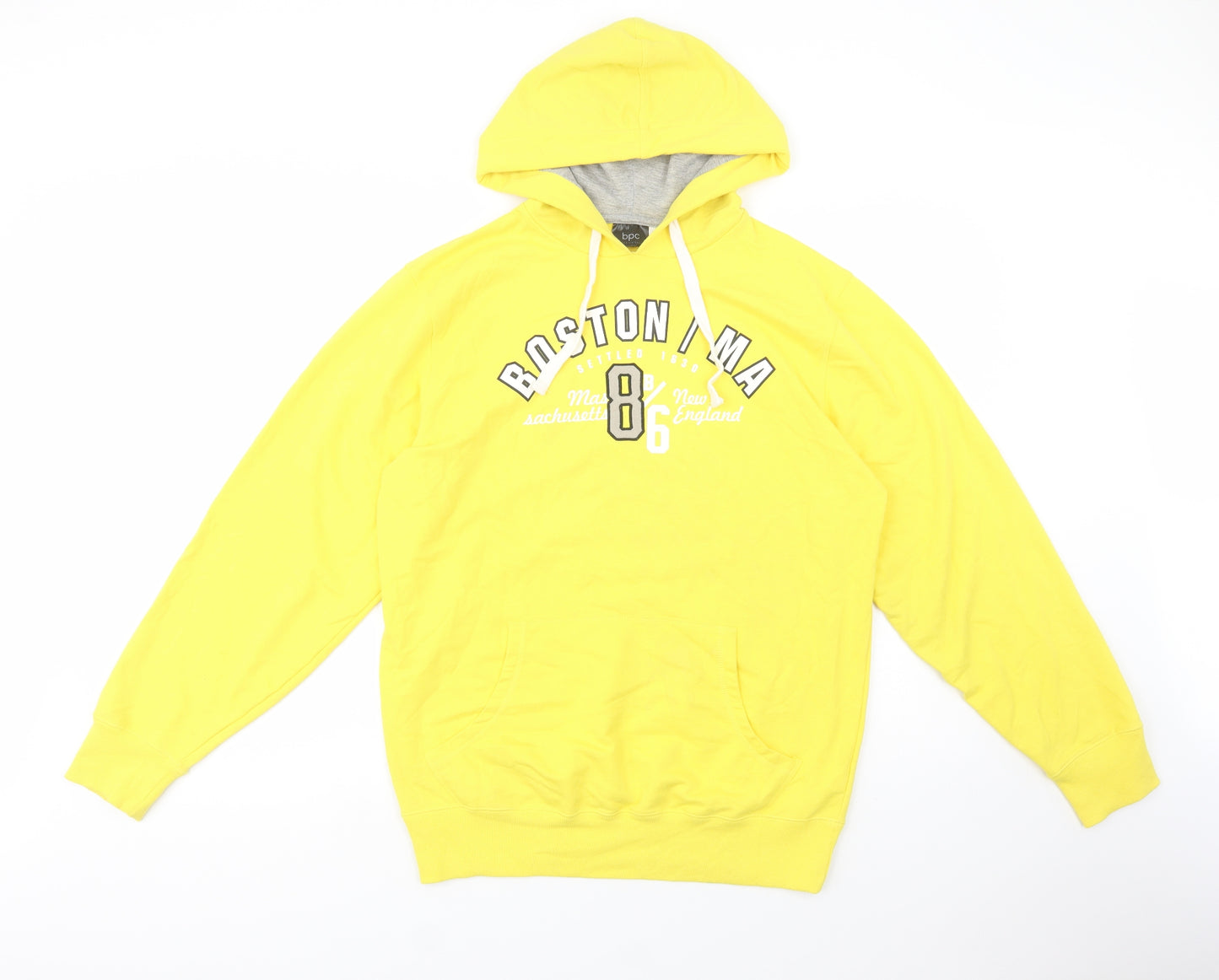 bonprix Mens Yellow  Cotton Pullover Hoodie Size M   - Boston MA