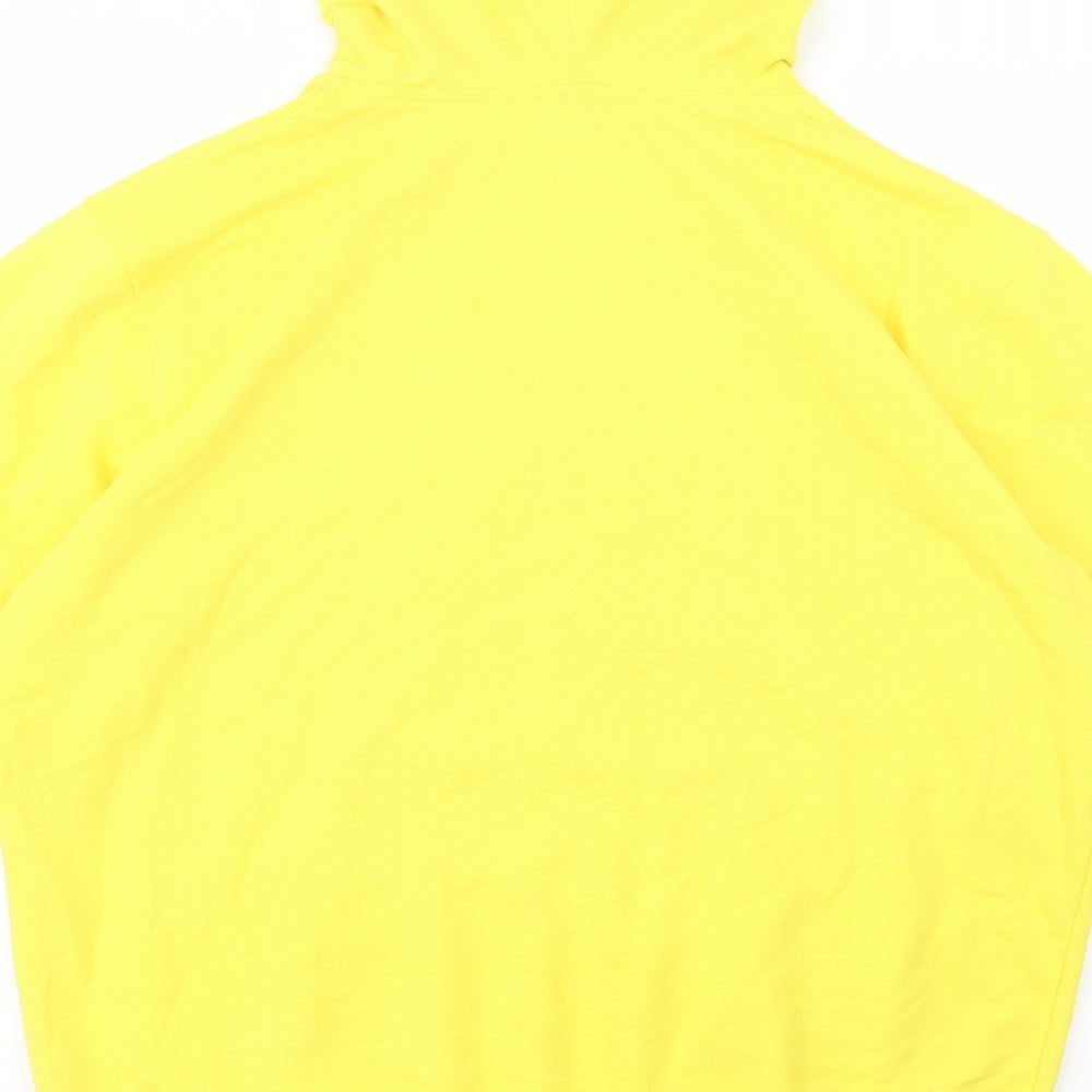 bonprix Mens Yellow  Cotton Pullover Hoodie Size M   - Boston MA