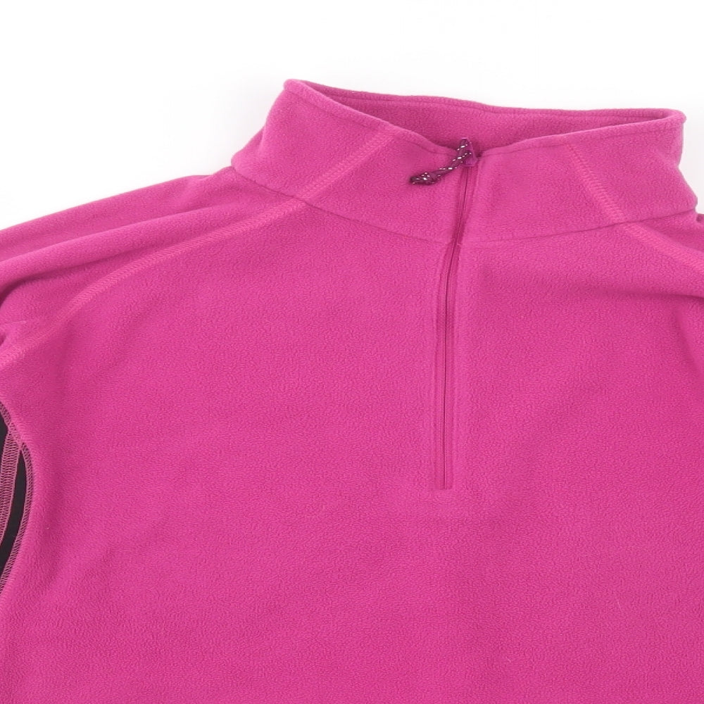 Mountain Equipment Womens Pink  Polyester Pullover Sweatshirt Size 16  Zip