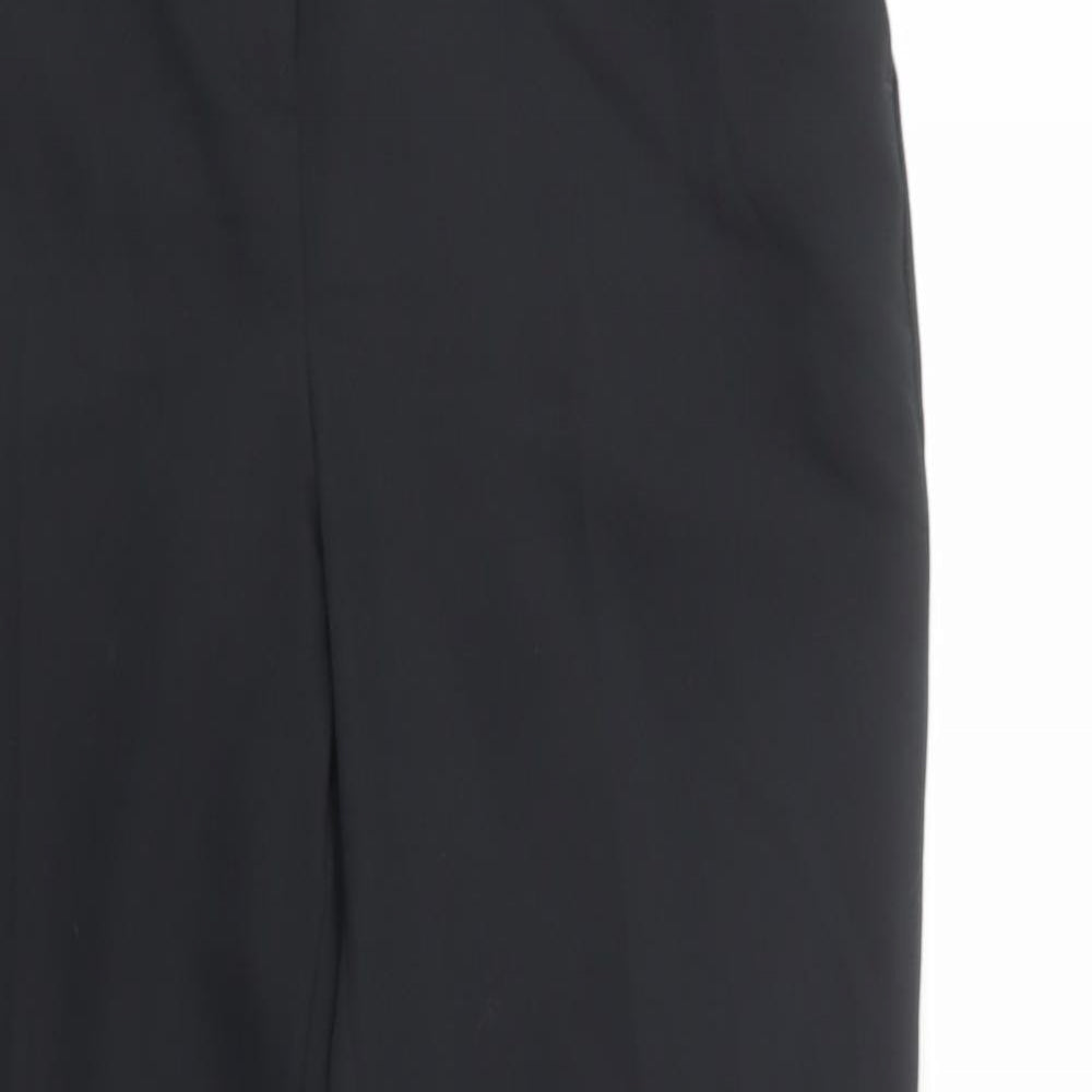 Dunnes Stores Womens Black  Polyester Dress Pants Trousers Size 10 L29 in Regular Button