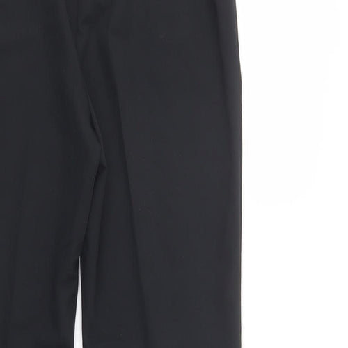 Dunnes Stores Womens Black  Polyester Dress Pants Trousers Size 10 L29 in Regular Button