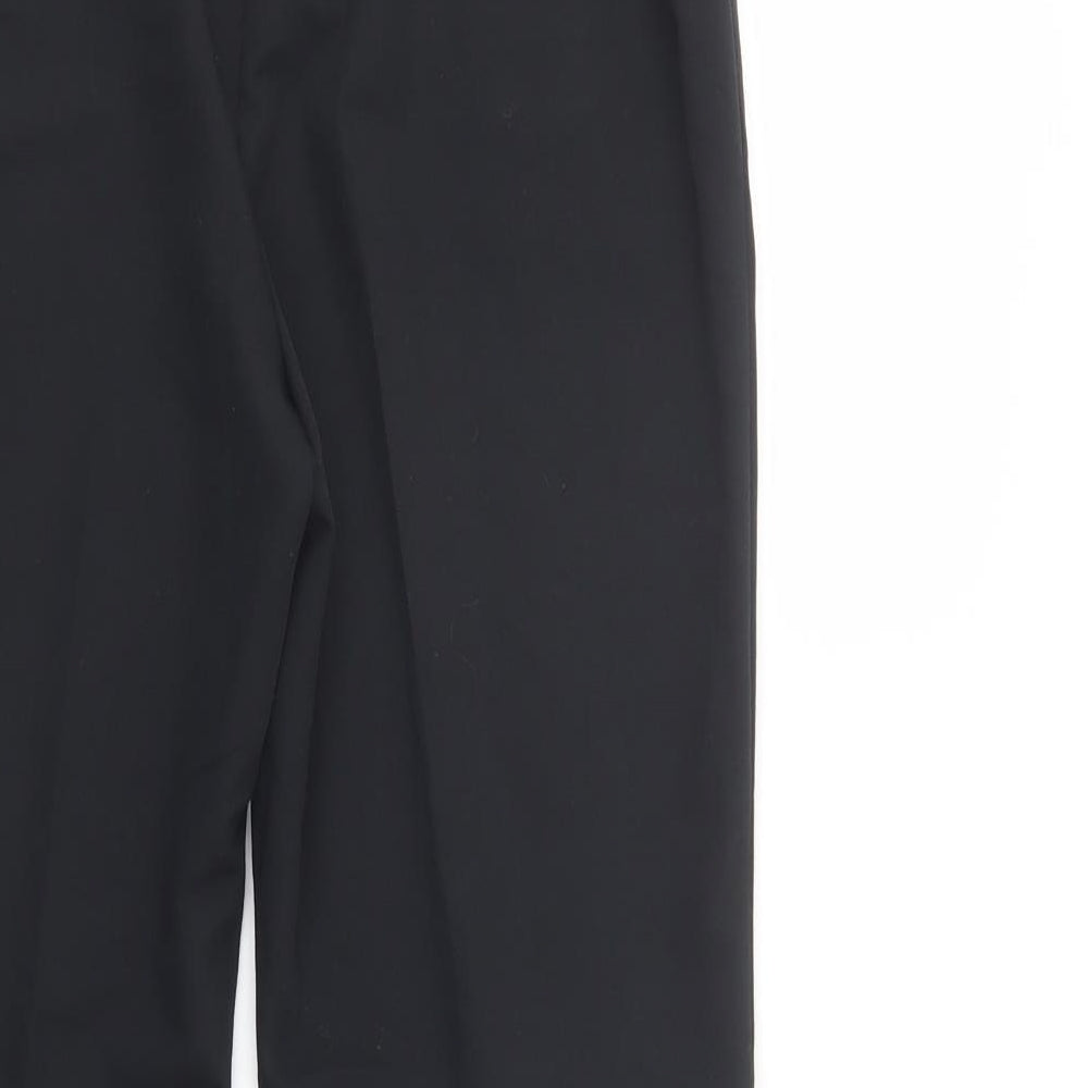 Dunnes Stores Womens Black  Polyester Dress Pants Trousers Size 10 L29 in Regular Button