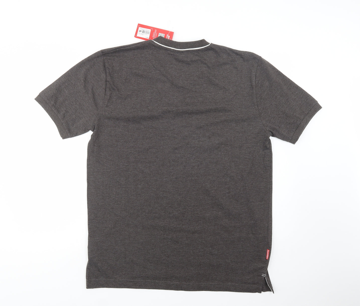 Slazenger Mens Brown  Cotton  T-Shirt Size L V-Neck