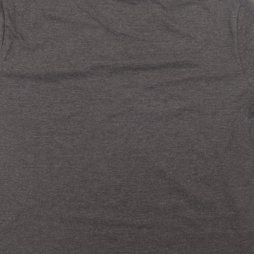 Slazenger Mens Brown  Cotton  T-Shirt Size L V-Neck