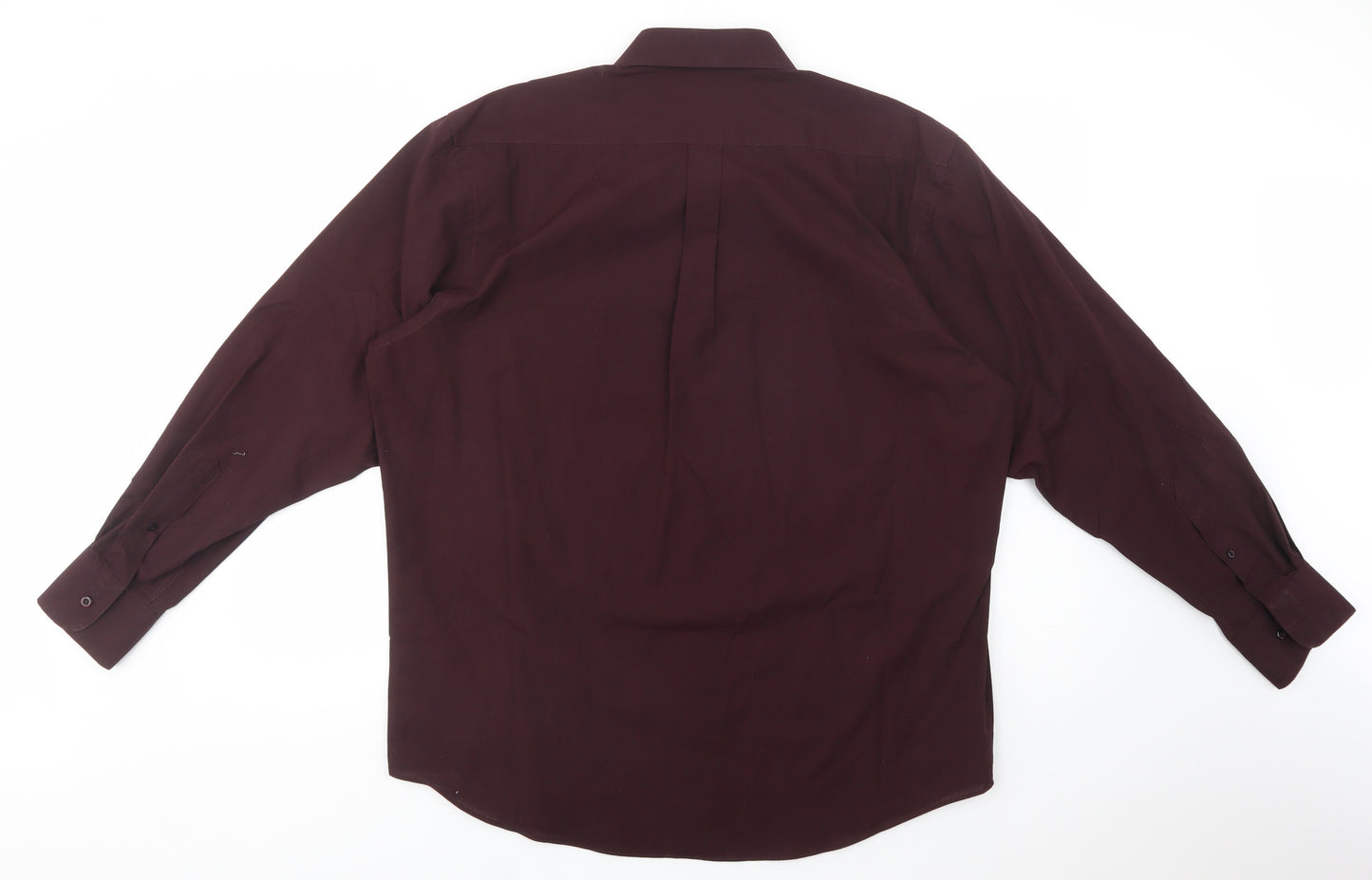Dunnes Stores Mens Purple  Cotton  Dress Shirt Size 17 Collared Button