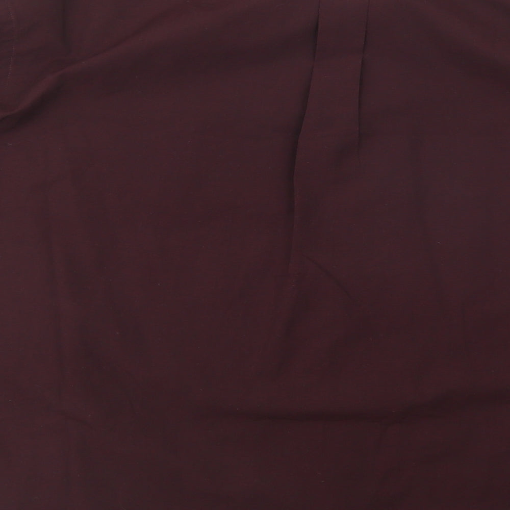 Dunnes Stores Mens Purple  Cotton  Dress Shirt Size 17 Collared Button