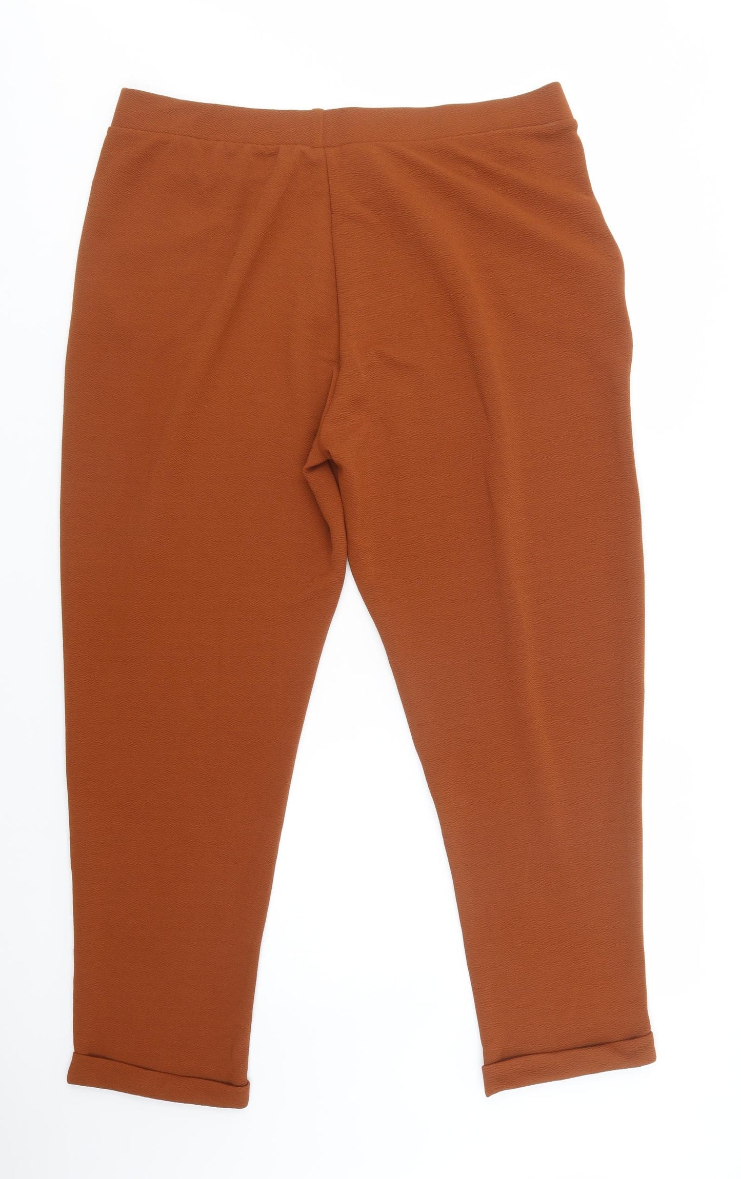 Pep & Co Womens Brown  Polyester Dress Pants Trousers Size 18 L29 in Regular