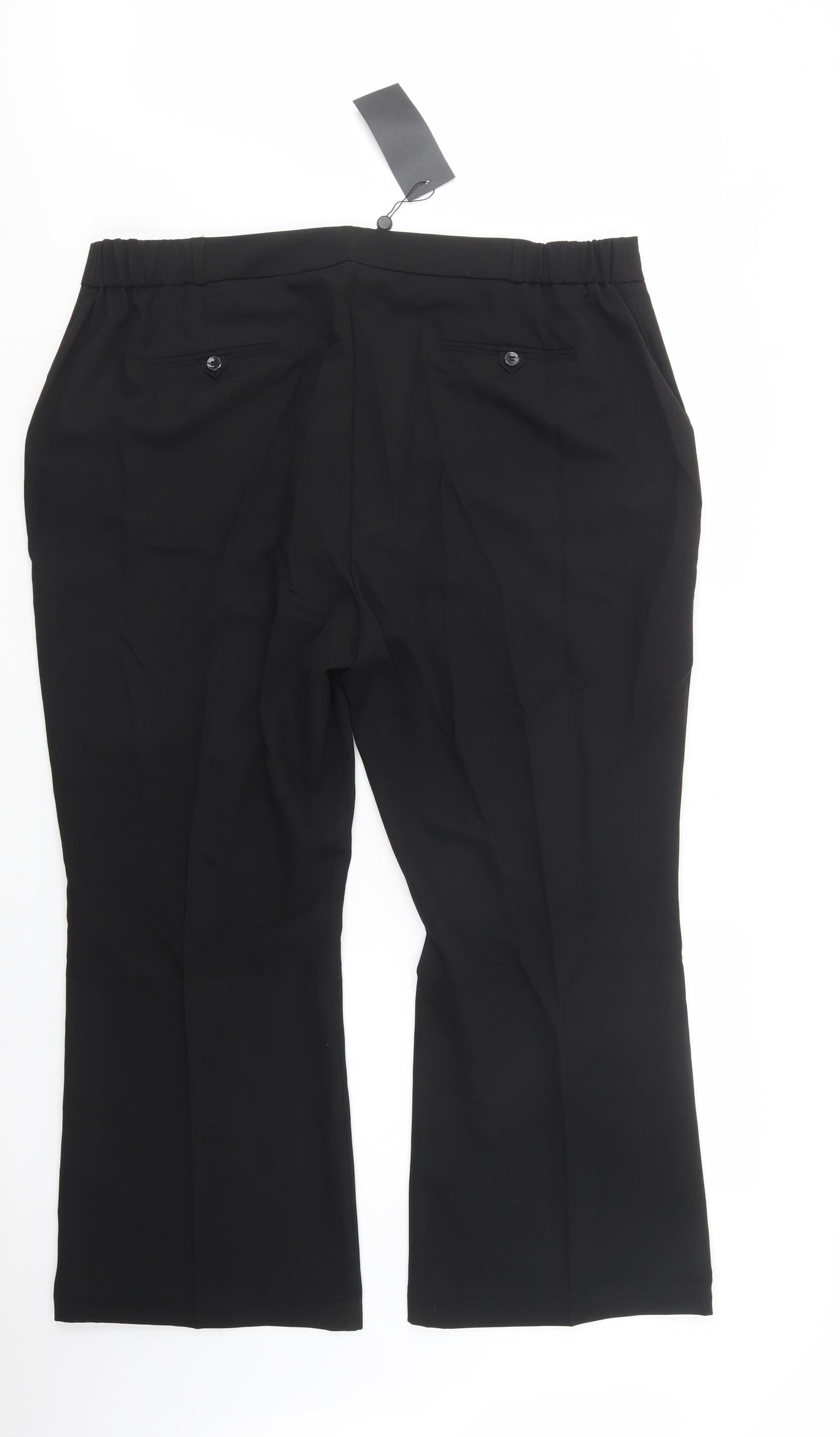Tailored Womens Black  Polyester Dress Pants Trousers Size 22 L29 in Regular Button