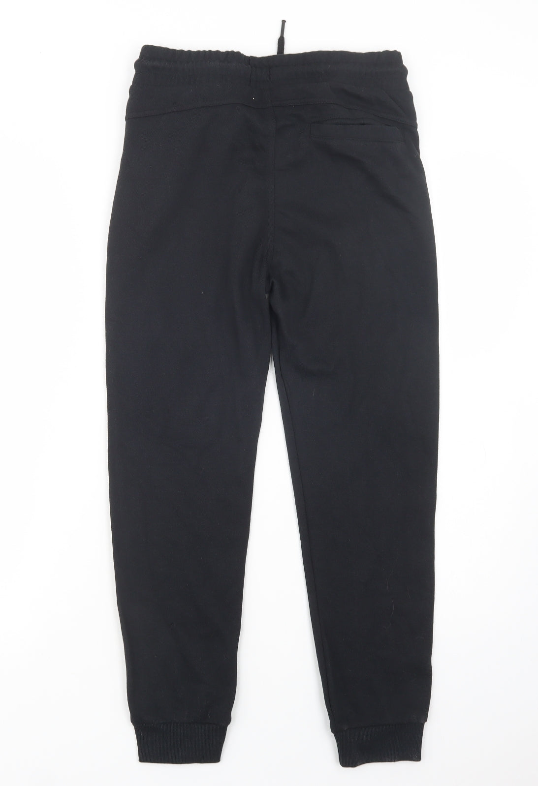 F&F Boys Black  Cotton Jogger Trousers Size 11-12 Years  Regular Drawstring