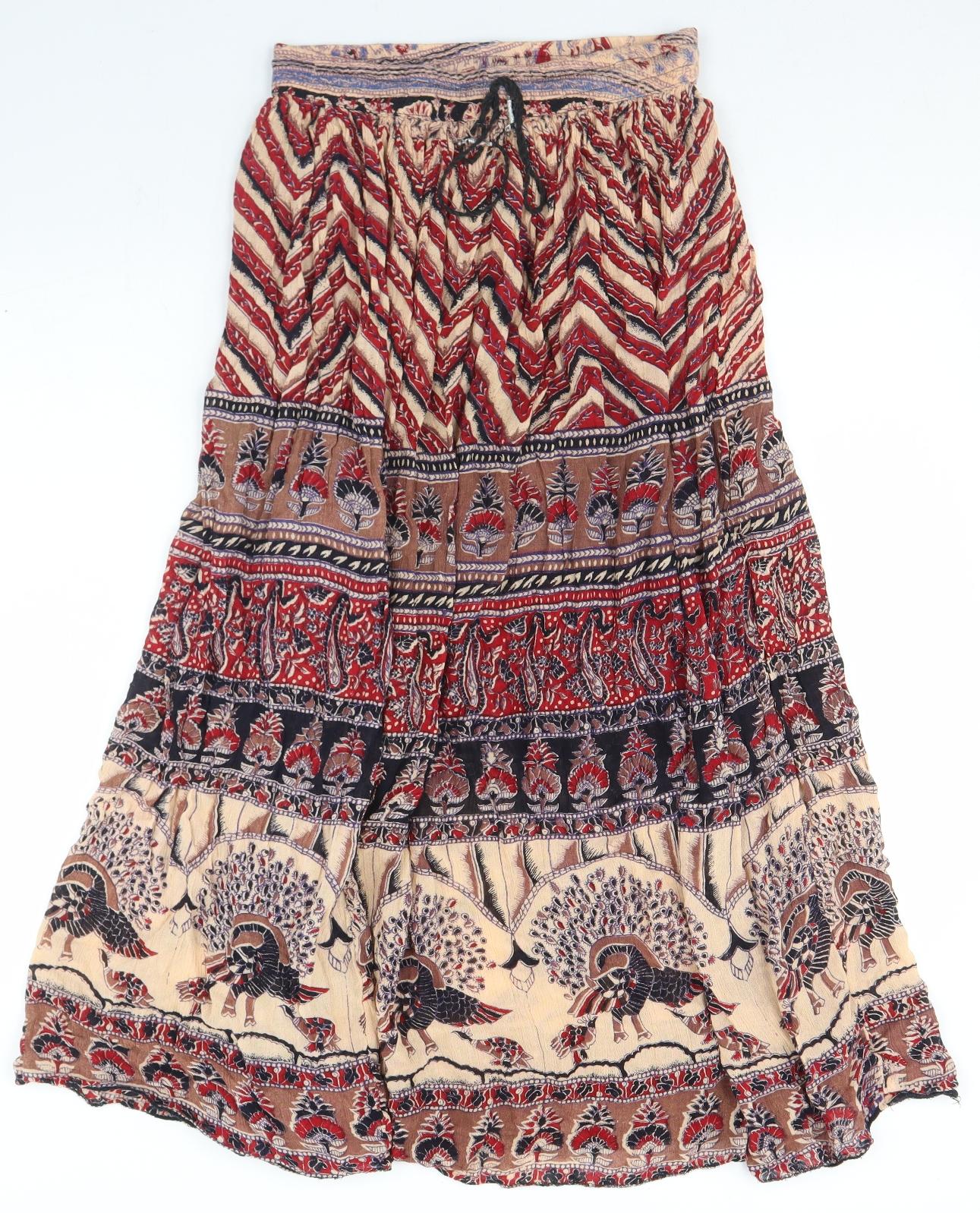 Misum Womens Multicoloured Floral Viscose Maxi Skirt Size M