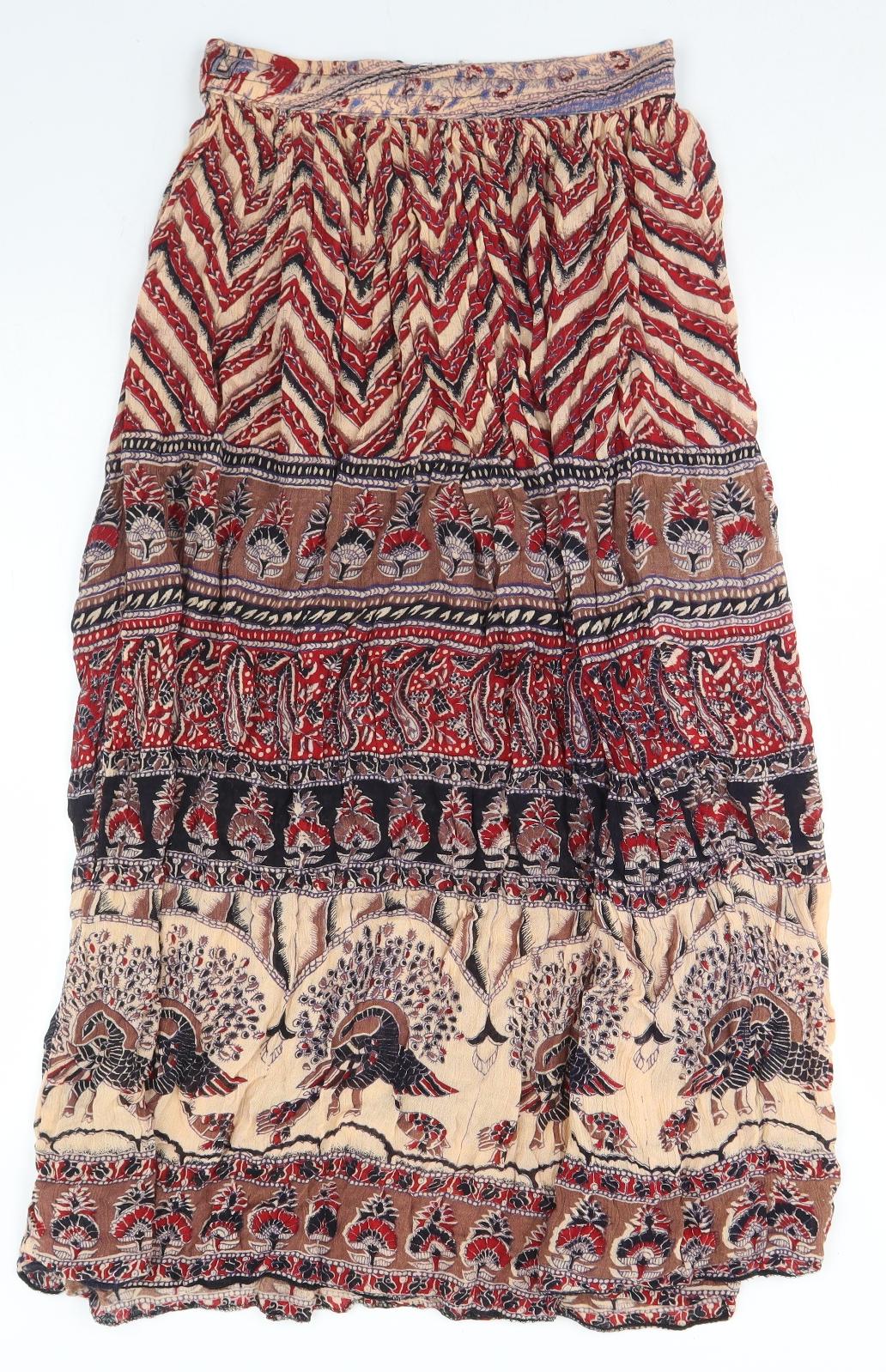 Misum Womens Multicoloured Floral Viscose Maxi Skirt Size M