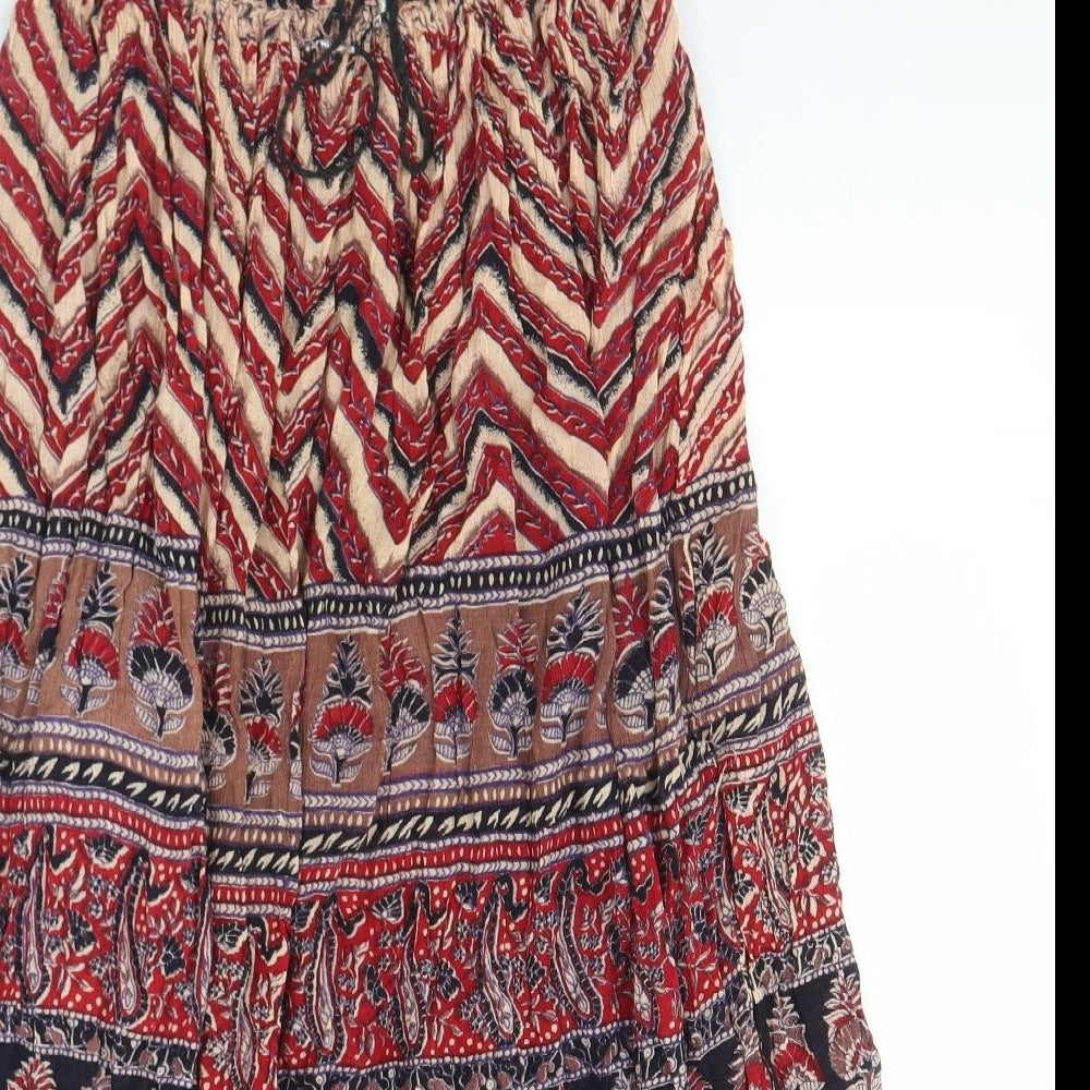 Misum Womens Multicoloured Floral Viscose Maxi Skirt Size M