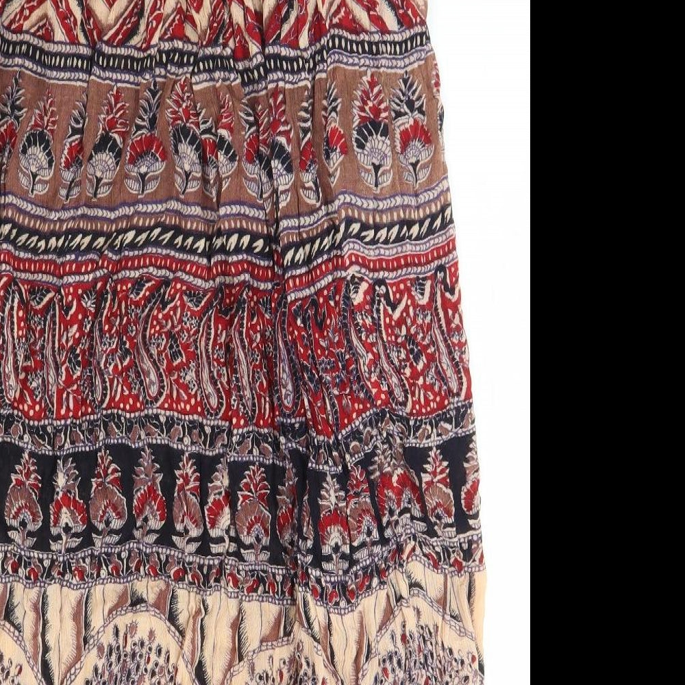 Misum Womens Multicoloured Floral Viscose Maxi Skirt Size M