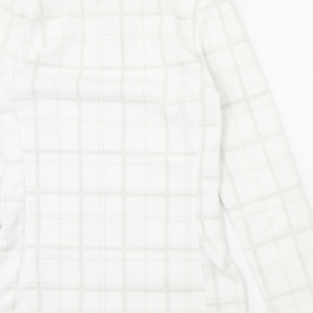 The Basics Womens White Check  Jacket  Size XS  Zip
