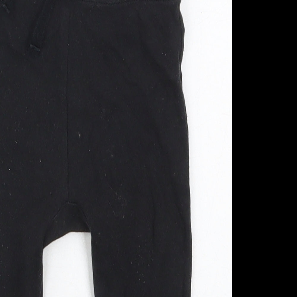 George Baby Black  Cotton Sweatpants Trousers Size 6-9 Months  Drawstring