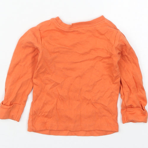 George Baby Orange  Cotton Basic T-Shirt Size 6-9 Months Crew Neck Pullover - I Woke Up This Cute